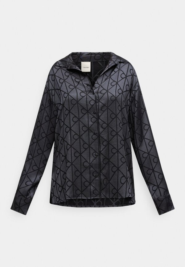 Calvin Klein Underwear RELAXED PRINT - Pyjama top - black