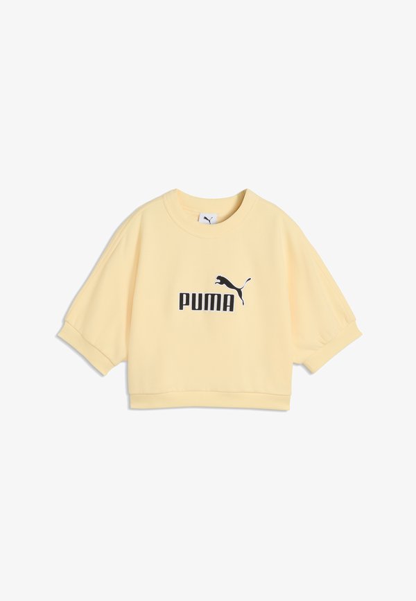 Puma ESSENTIALS ELEVATED NO. 1 LOGO RELAXED SWEATSHIRT - Print T-shirt - buttercream