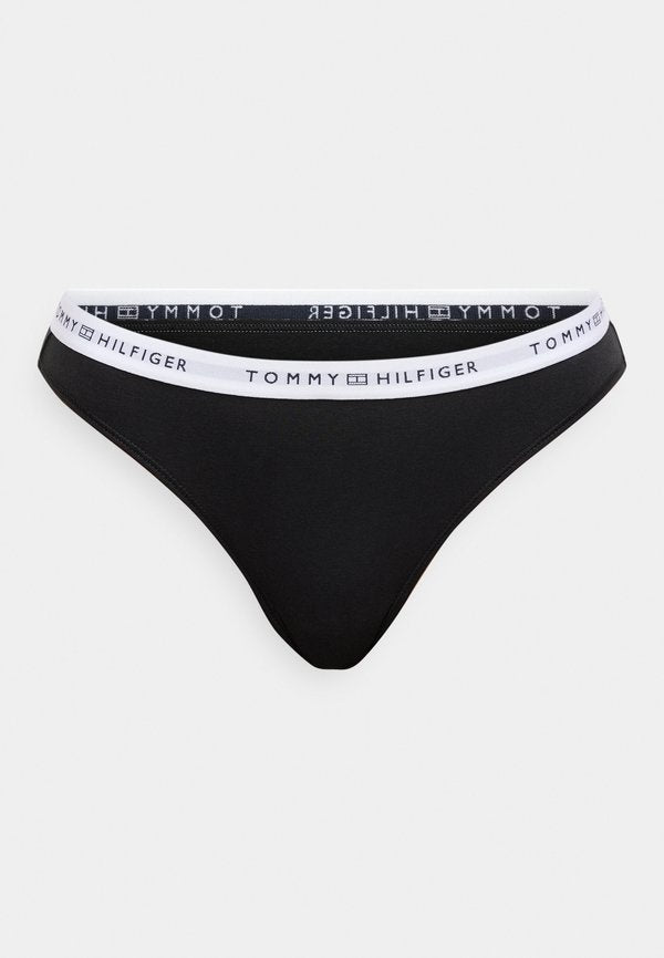 Tommy Hilfiger REPEAT LOGO WAISTBAND THONG - Thong - black