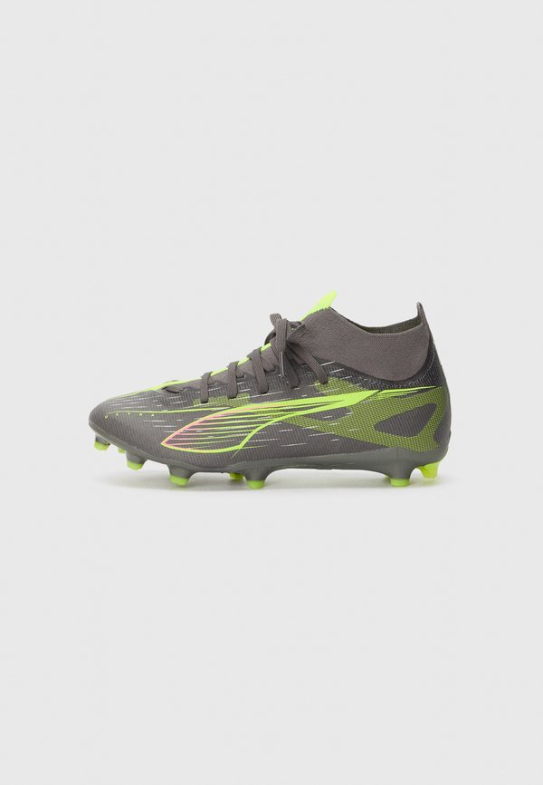 Puma ULTRA 5 MATCH - Firm-ground football boots - matte aged silver-colored/yellow alert