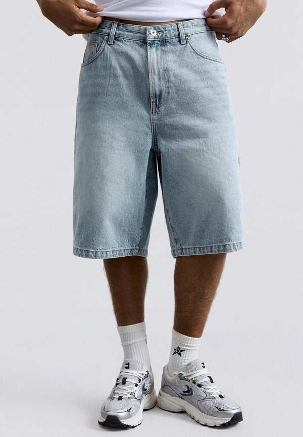 Bershka Denim shorts - light blue