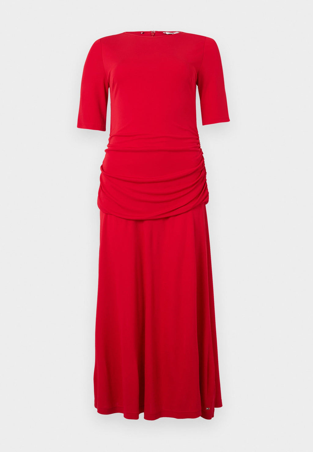 FESTIVE CREPE SLIM GATHERED MIDI DRESS Media 1
