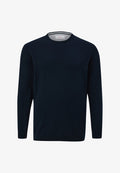 s.Oliver STRICKPULLOVER MIT LOGO-STICKEREI - Jumper - navy