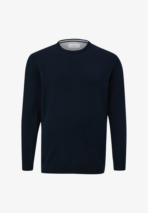 s.Oliver STRICKPULLOVER MIT LOGO-STICKEREI - Jumper - navy