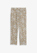 TOM TAILOR LOOSE FIT PANTS - Trousers - olive big flower design