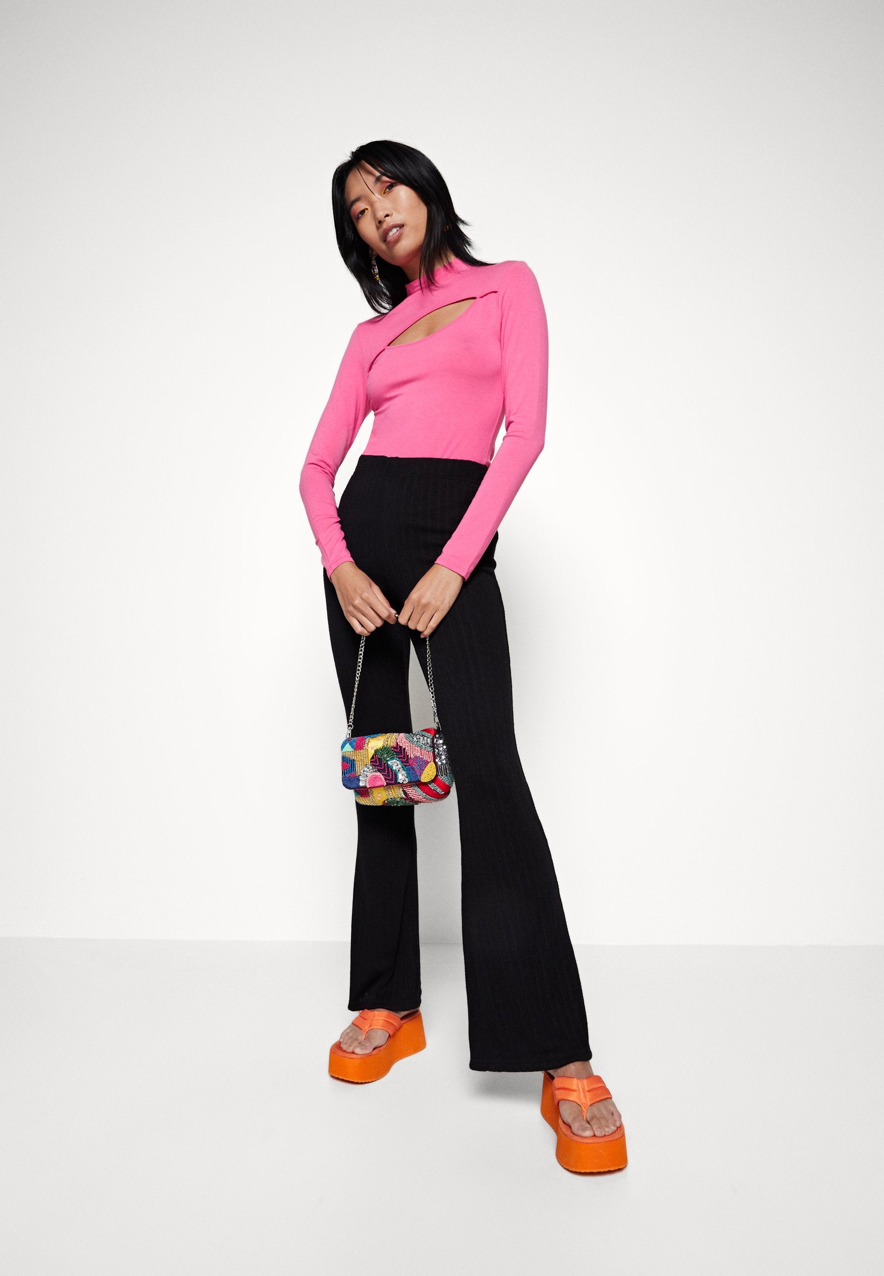 NU-IN HIGH NECK WITH CUT OUT LONG SLEEVES