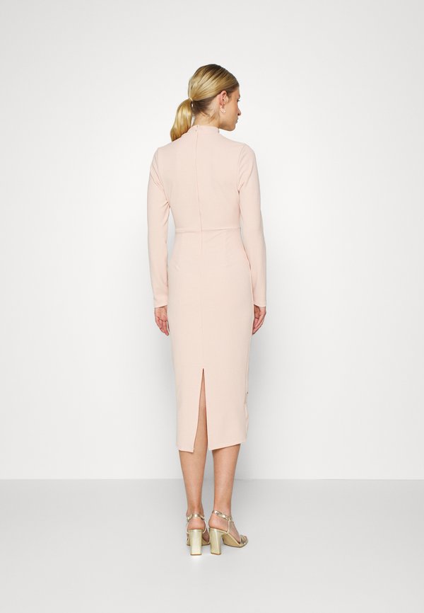 WAL G. WGXZL WEDDING - FRANKA HIGH NECK MESH MIDI DRESS