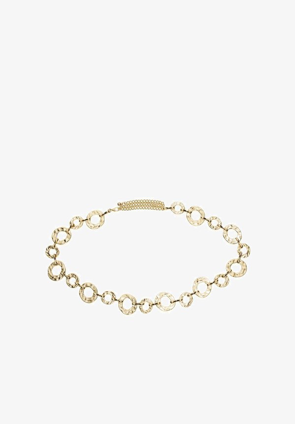 Bershka HAMMERED - Belt - gold-coloured