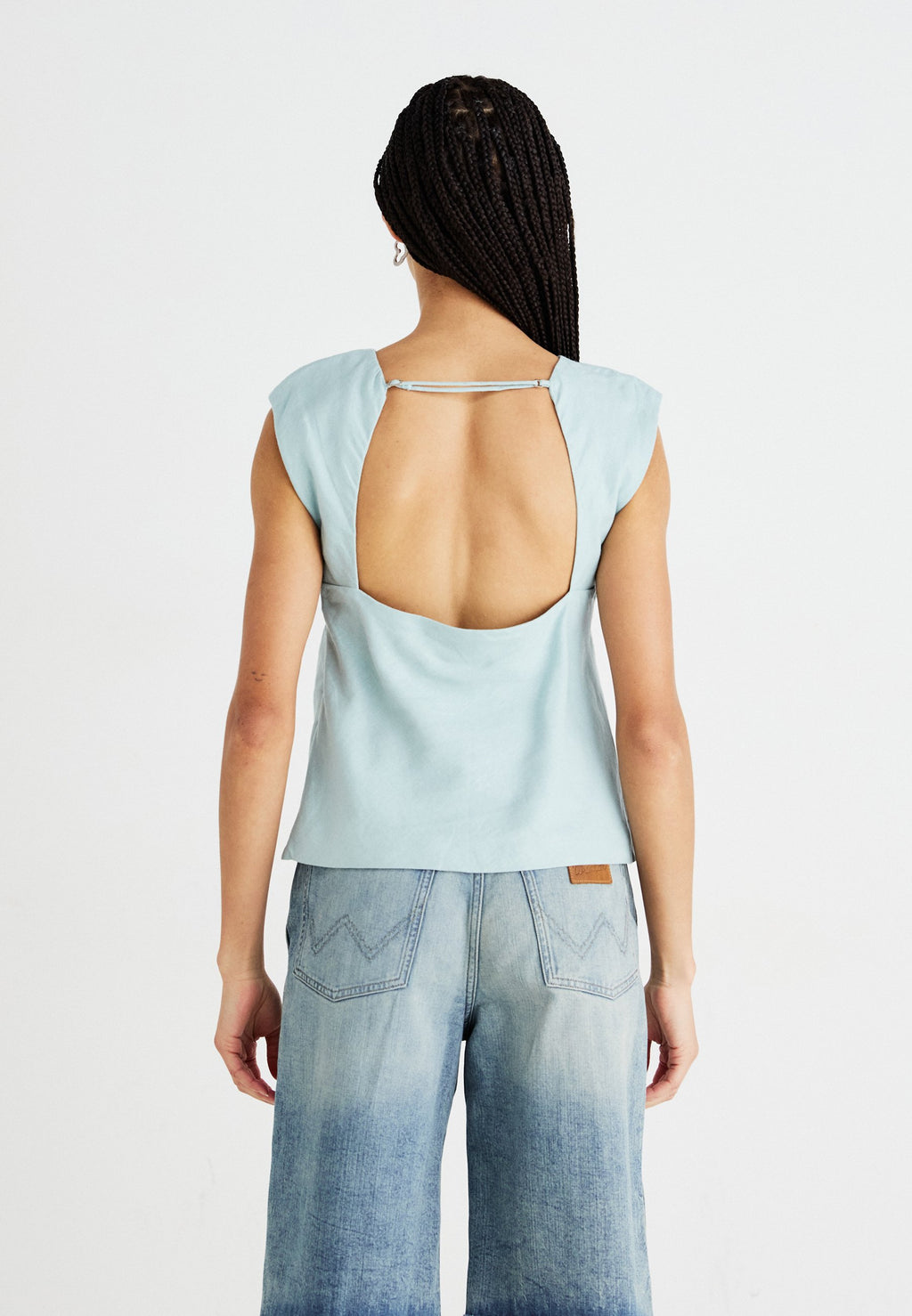 Abercrombie & Fitch Linen-Blend Skimming Shell Top