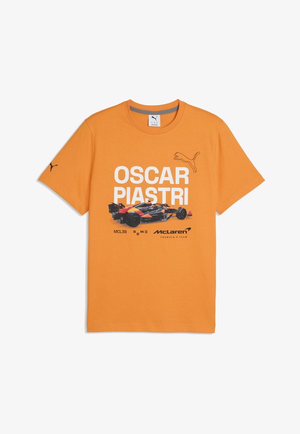 Puma MCLAREN RACING DRIVER PIASTRI  - Print T-shirt - papaya