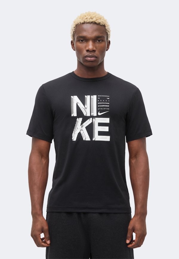 Nike Performance HYVERSE FILL - Sports T-shirt - black/white
