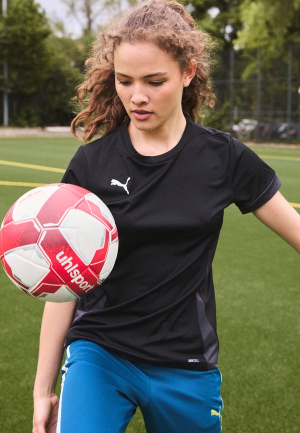 Puma TEAMGOAL MATCHDAY - Sports T-shirt - black/flat dark gray