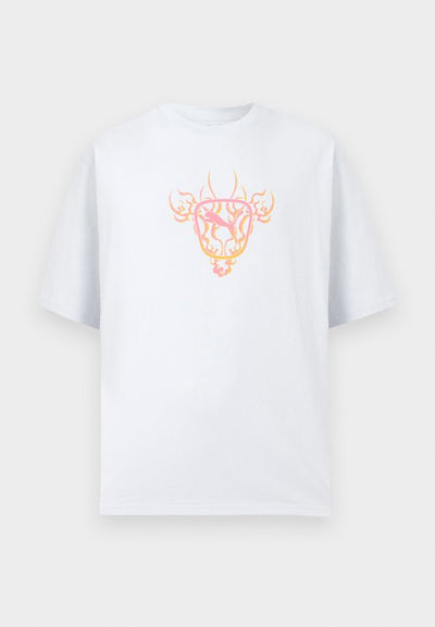 Puma BOXY GRAPHIC TEE UNISEX - Print T-shirt - light blue