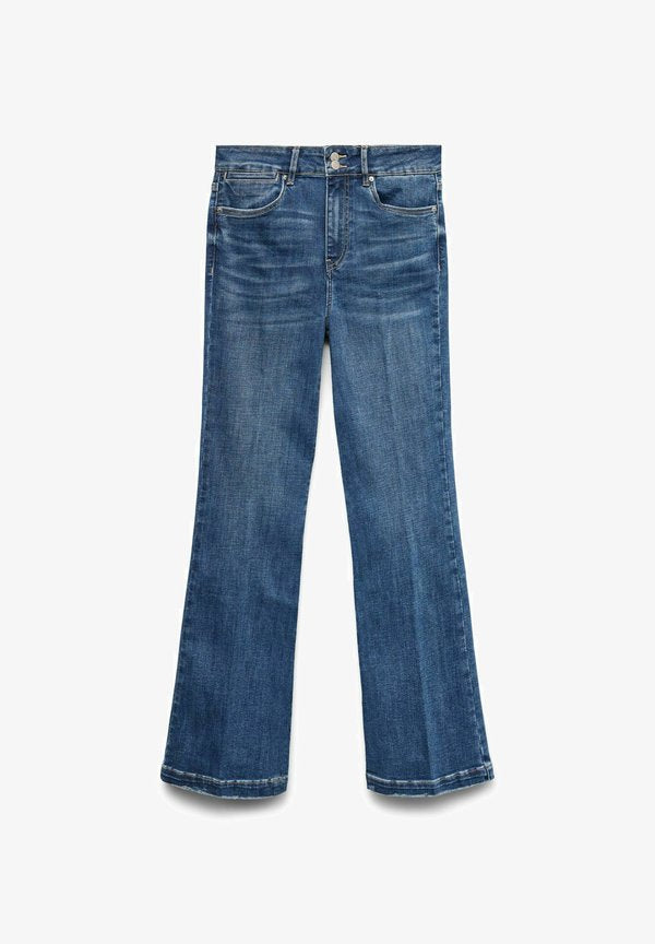 Vero Moda Flared fit VMTANNA High waist - Bootcut jeans - dark blue denim