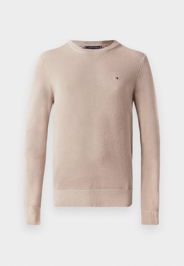 Tommy Hilfiger ESSENTIAL STRUCTURE CREW NECK - ELEVATED ESSENTIALS - Jumper - coastal taupe