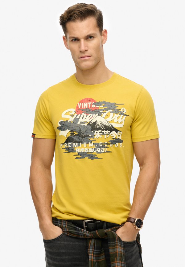 Superdry & Co VINTAGE LOGO TOKYO - Print T-shirt - oil yellow