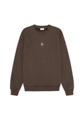 Brauner Sweatshirt aus Baumwolle mit Rundhalsausschnitt, gerippten Bündchen und kleinem "II"-Logo in der Mitte der Brust. Weicher Stoff.