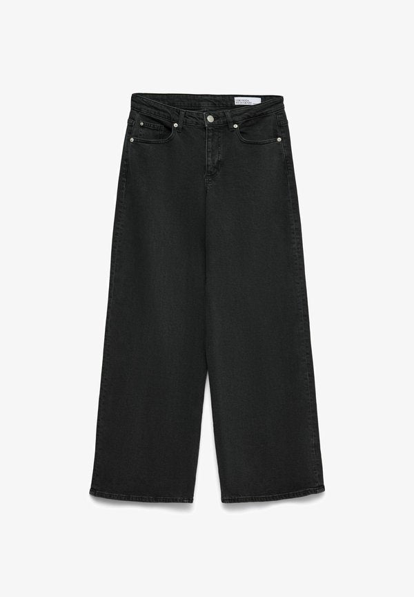 Vero Moda VMSANDIE-STRETCH Mid rise Wide Leg Fit - Wide Leg - black denim