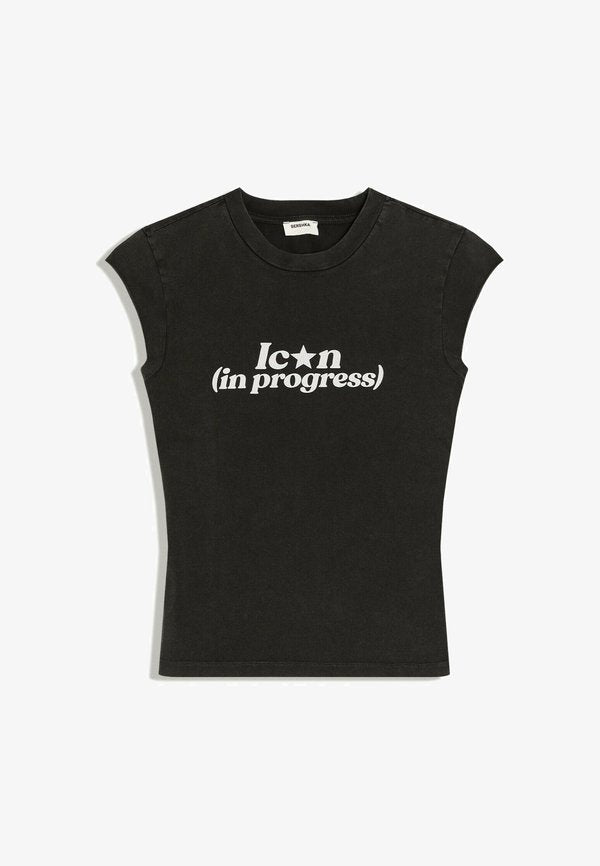 Bershka REGULAR FIT - PRINT T-SHIRT - Print T-shirt - grey