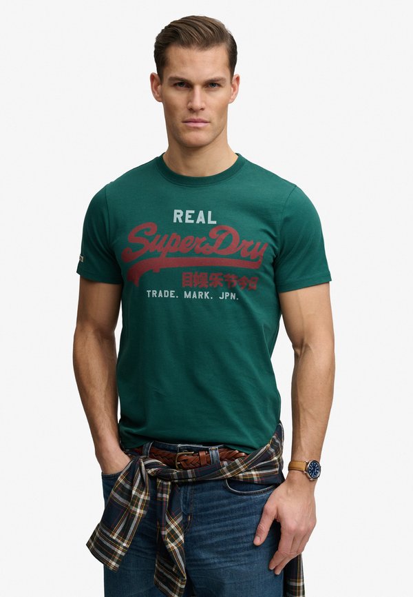 Superdry & Co Print T-shirt - varsity green