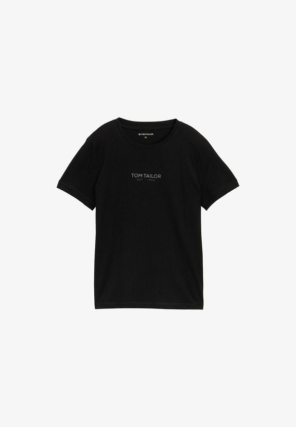 TOM TAILOR MIT LOGO - Print T-shirt - deep black