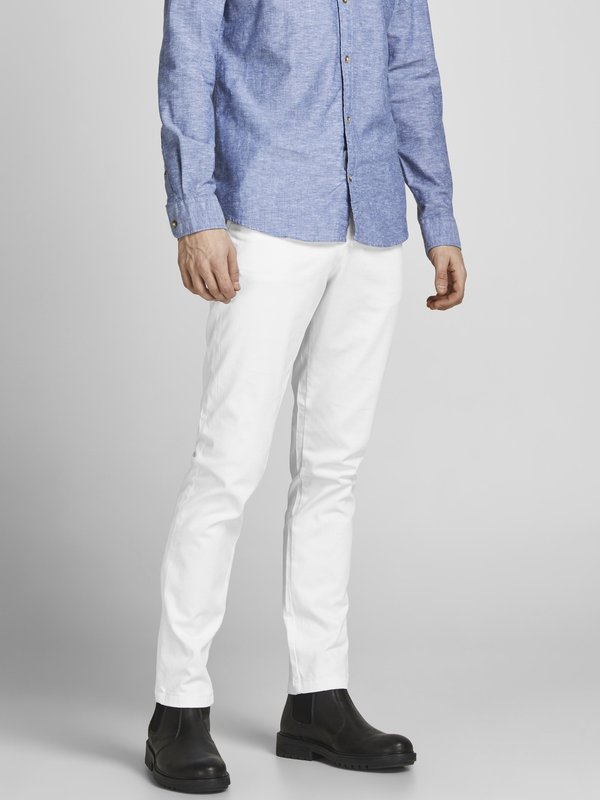 Jack & Jones JPSTMARCO JJBOWIE SA NOOS - Chinos - white