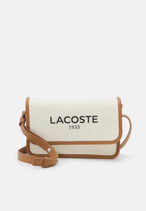 Lacoste CROSSOVER - Cross body bag - natural tan