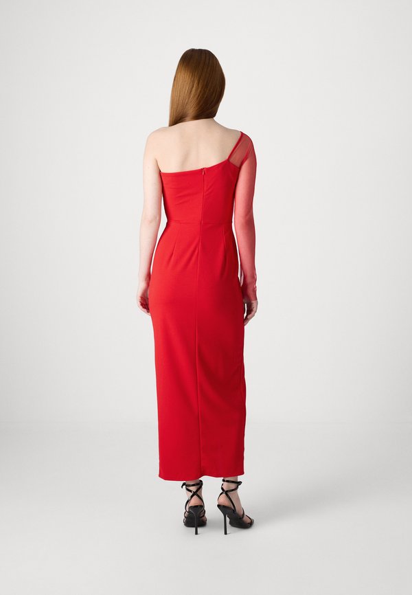 WAL G. ABBI MESH SLEEVE MAXI DRESS