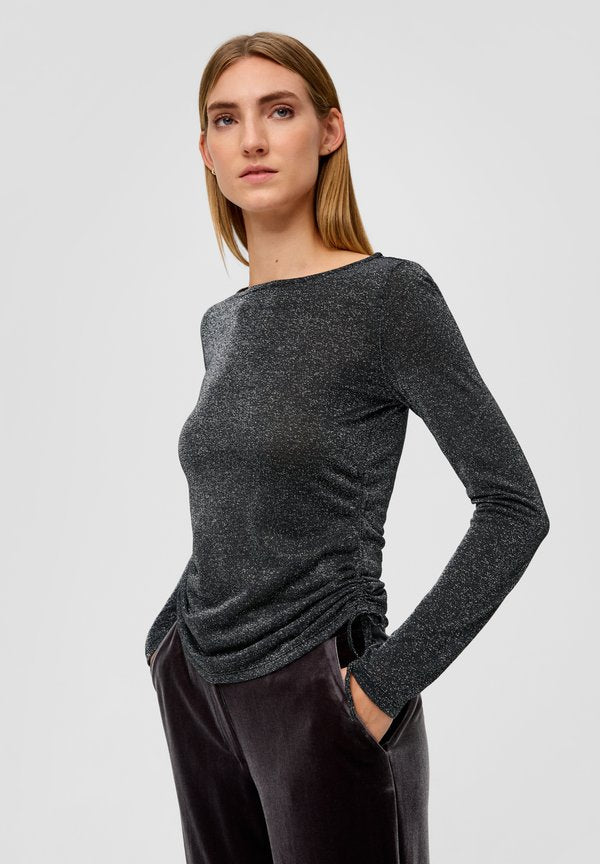 s.Oliver BLACK LABEL GLITZER MIT SEITLICHER RAFFUNG