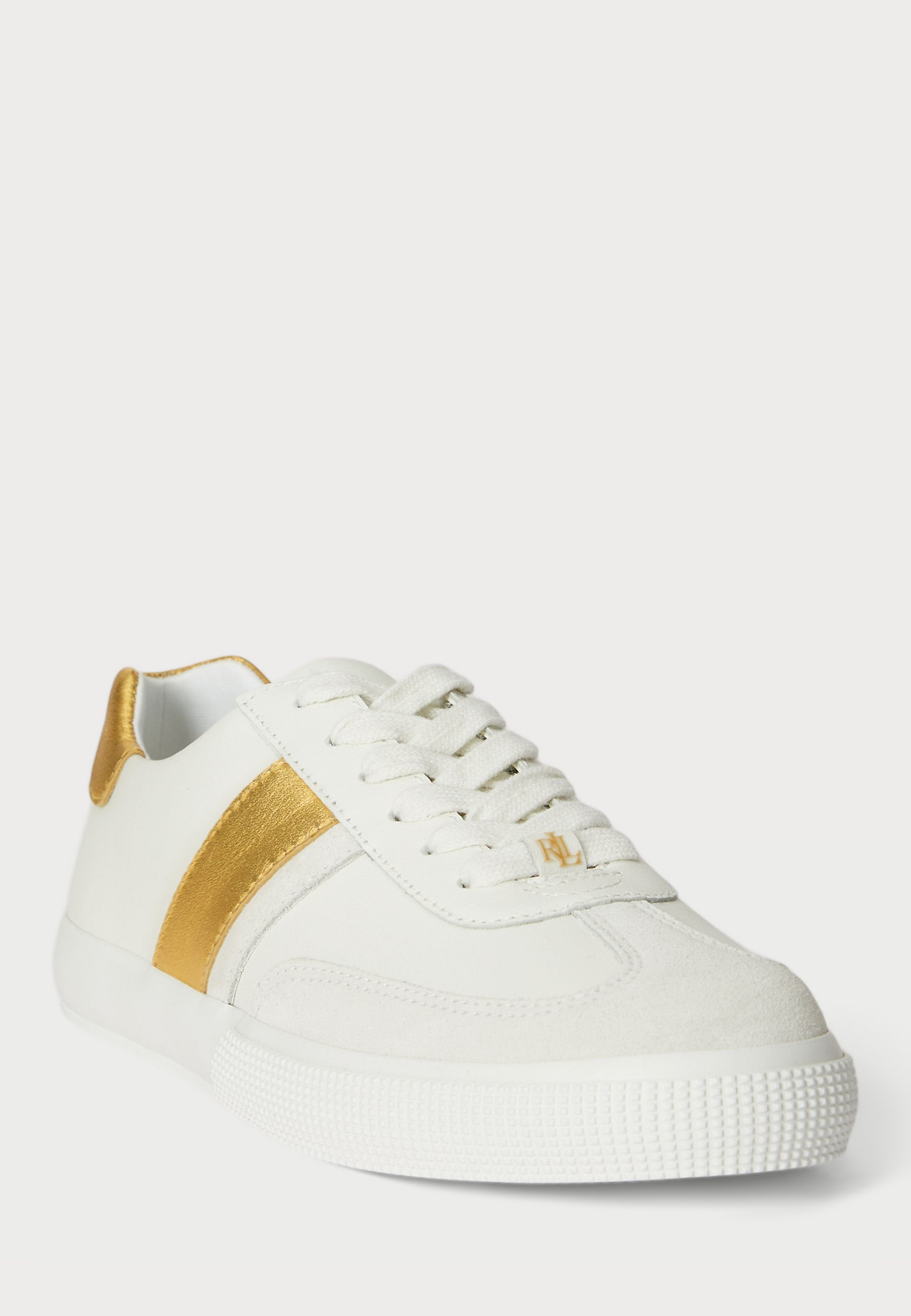 Lauren Ralph Lauren TWO-TONE BRAYLEE LEATHER & SUEDE SNEAKER