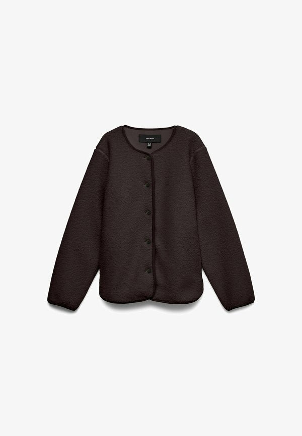 Vero Moda TEDDY JACKET VMKIMBERLY JACKET - Fleece jacket - chocolate torte
