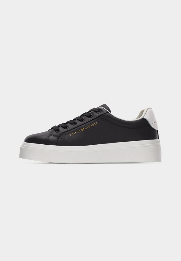 Tommy Hilfiger LOGO LEATHER PLATFORM CUPSOLE TRAINERS