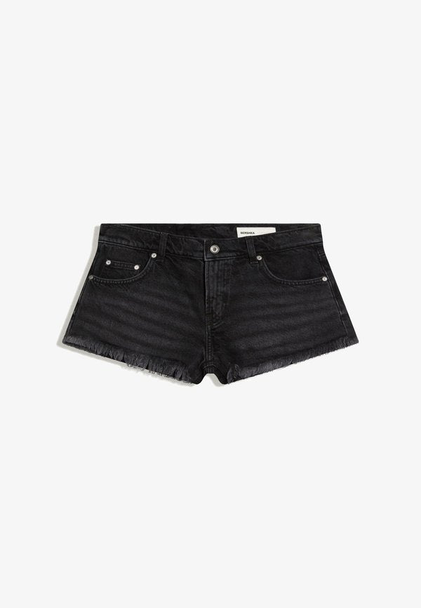 Bershka Denim shorts - black