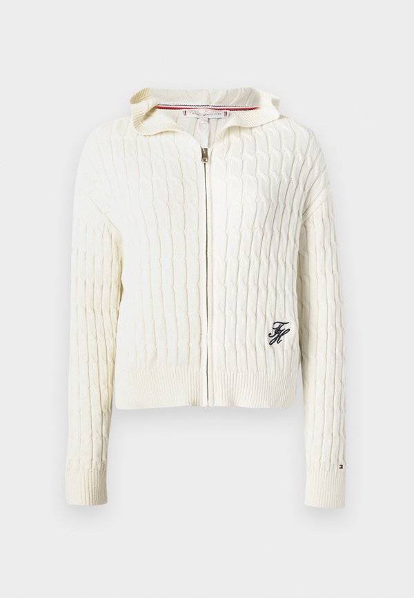 Tommy Hilfiger CABLE KNIT ZIP-THRU HOODY