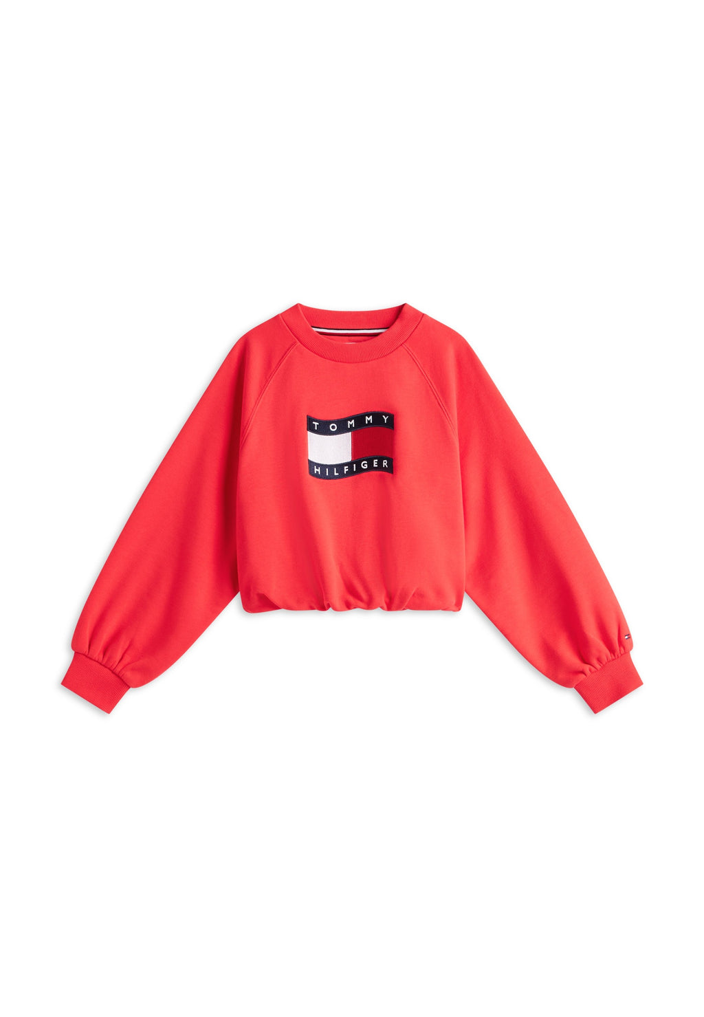 WAVY FLAG PUFF HEM RELAXED SWEATSHIRT Media 1