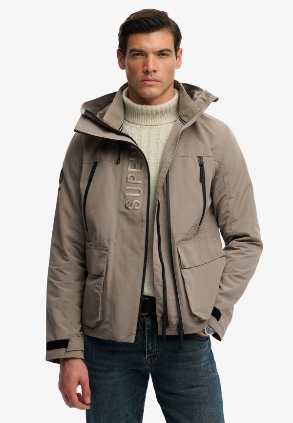 Superdry & Co SUPERDRY HOODED ULTIMATE EMBROIDERED WINDBREAKER JACKET.. - Summer jacket - fort taupe