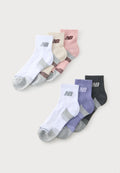 New Balance PERFORMANCE SEASONAL UNISEX 6 PACK - Sports socks - pink chalk/white/charcoal/dark smoked violet
