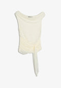 Bershka DRAPED KNOT TOP - Blouse - beige