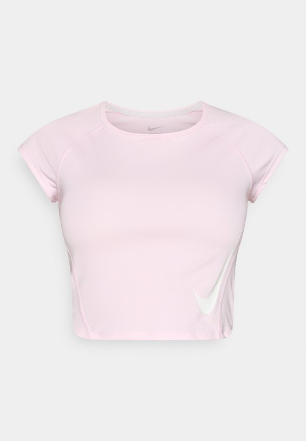 Nike Performance TEMPO RUN - Sports T-shirt - pink foam/photon dust/reflective silver-coloured/white