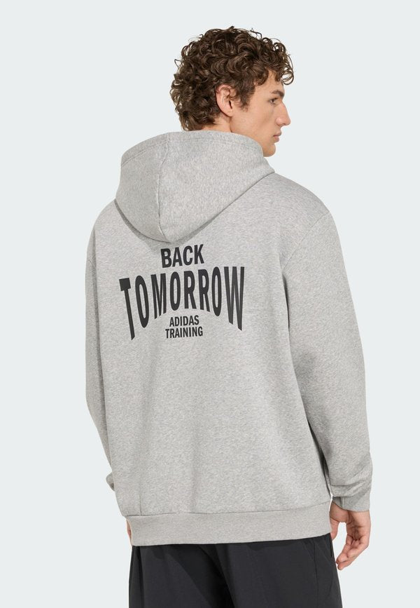adidas Performance ADIDAS PERFORMANCE PRIMELIFT WORKOUT OVERSIZE GRAPHIC HOODIE - Hoodie - medium grey heather