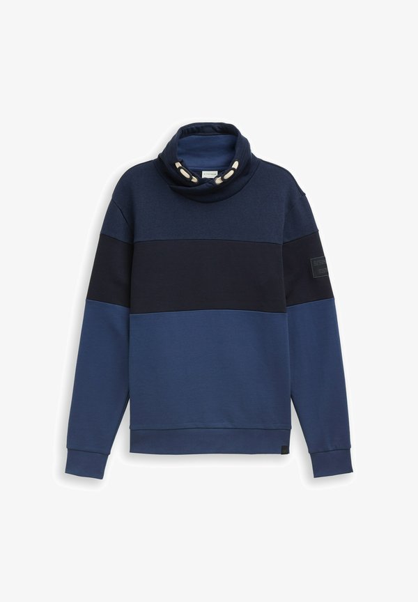 TOM TAILOR SNOOD MIT BLOCKING - Sweatshirt - ocean blue