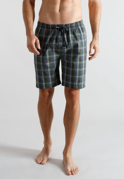TOM TAILOR BERMUDA - Pyjama bottoms - grün dunkel karo