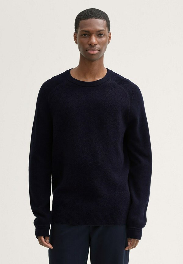 TOM TAILOR Jumper - knitted navy melange
