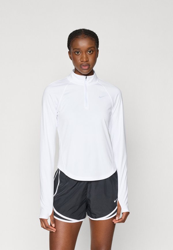 Nike Performance TEMPO - Long sleeved top - white/reflective silver-coloured