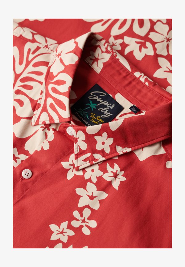 Superdry & Co HAWAIIAN BOX FIT - Shirt - surf school red
