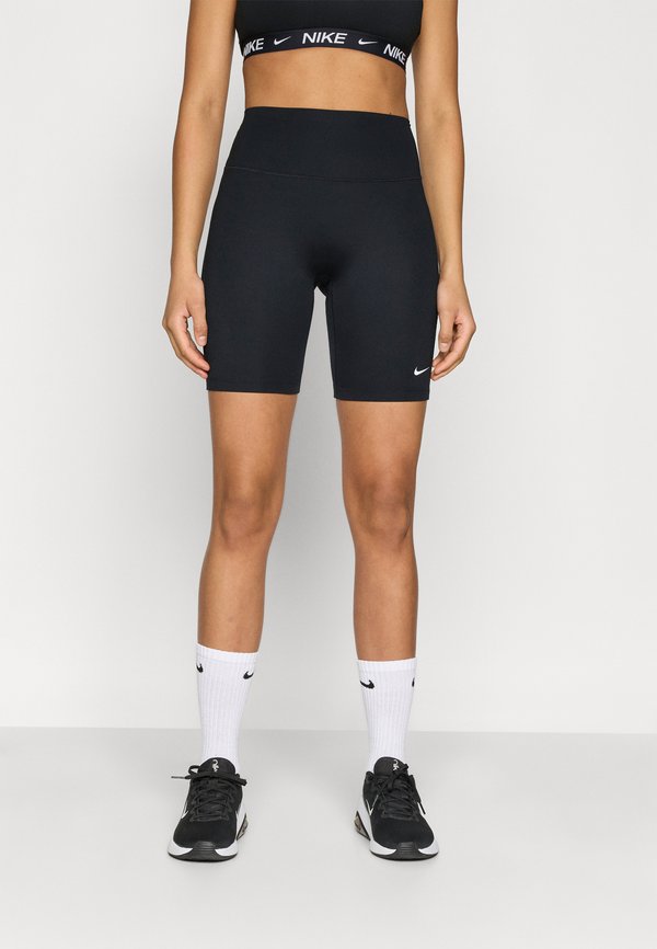 Nike Performance W NK DF ONE HR 8" SHRT USEAM - Leggings - black/white