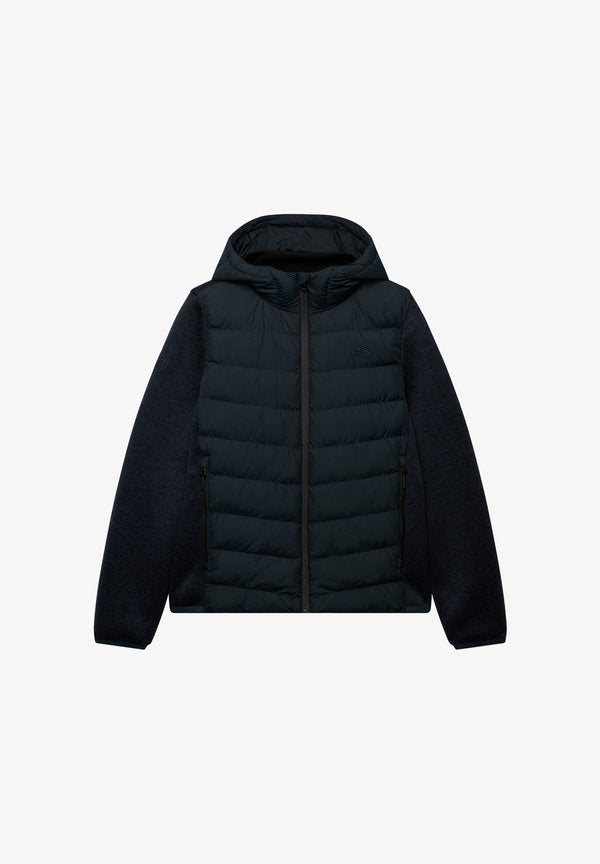 Superdry & Co SUPERDRY HOODED STORM KNIT HYBRID JACKET.. - Winter jacket - eclipse navy