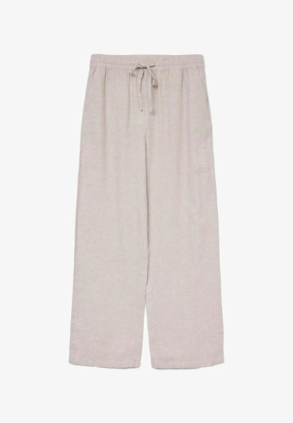 Vero Moda Wide-leg VMLINN Mid waist - Trousers - moon rock