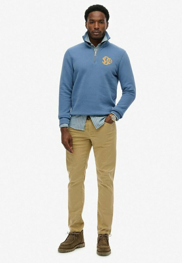 Superdry & Co NEON HALF ZIP - Sweatshirt - bay blue