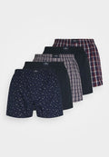 TOM TAILOR 5 PACK - Boxer shorts - dark blue/red